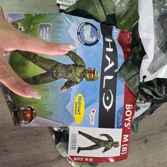 Halo NWT Boys' M (8) Master Chief Costume Halloween Outfit With Mask - Picture 5 of 8